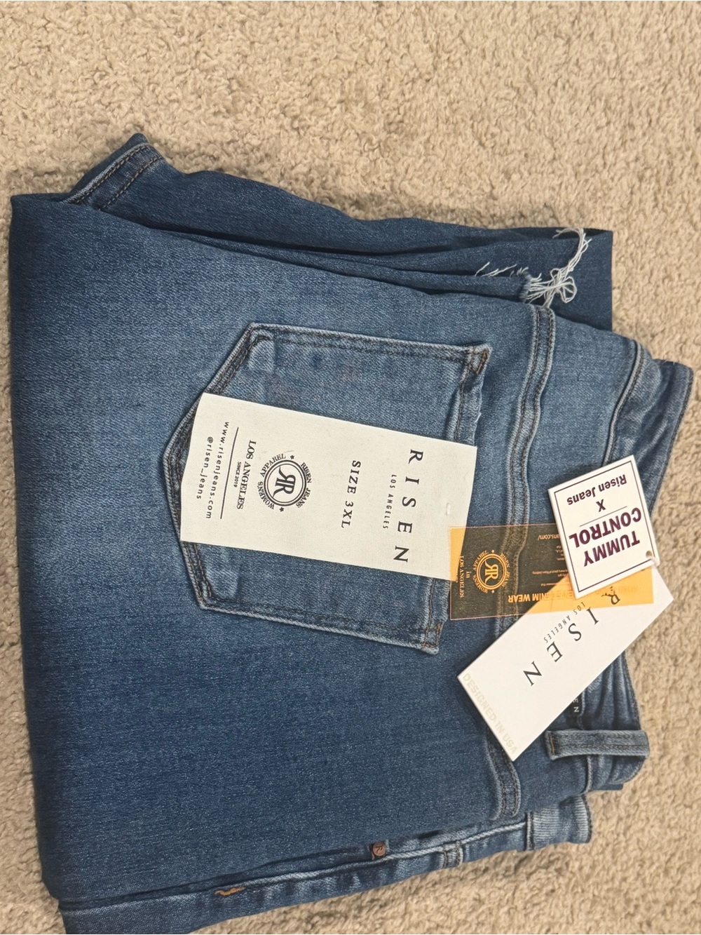 Risen Women's Relaxed Denim Pants - Blue